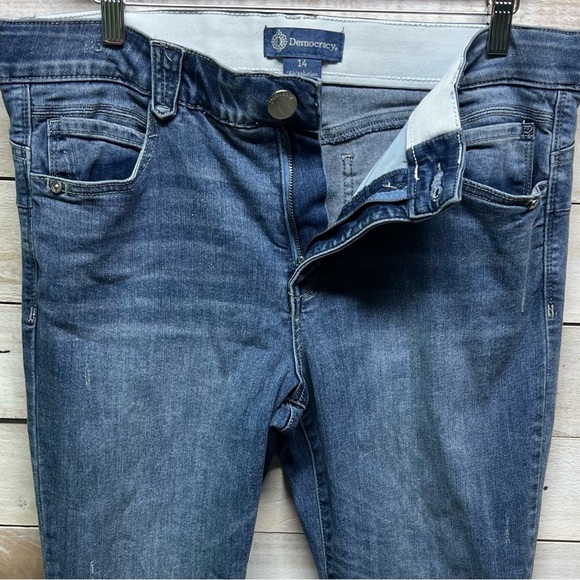 Democracy Ab Solution Jeans Womens 14‎ Blue Skinny Stretch Shaping - Picture 4 of 11
